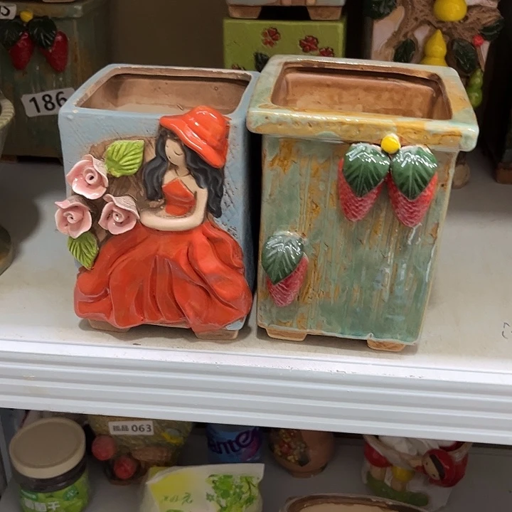 粗陶材质多肉花盆