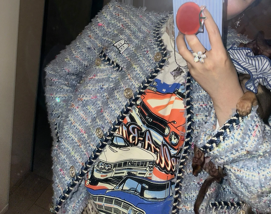 糖果纸小香外套粗花呢夹克开衫（干洗）