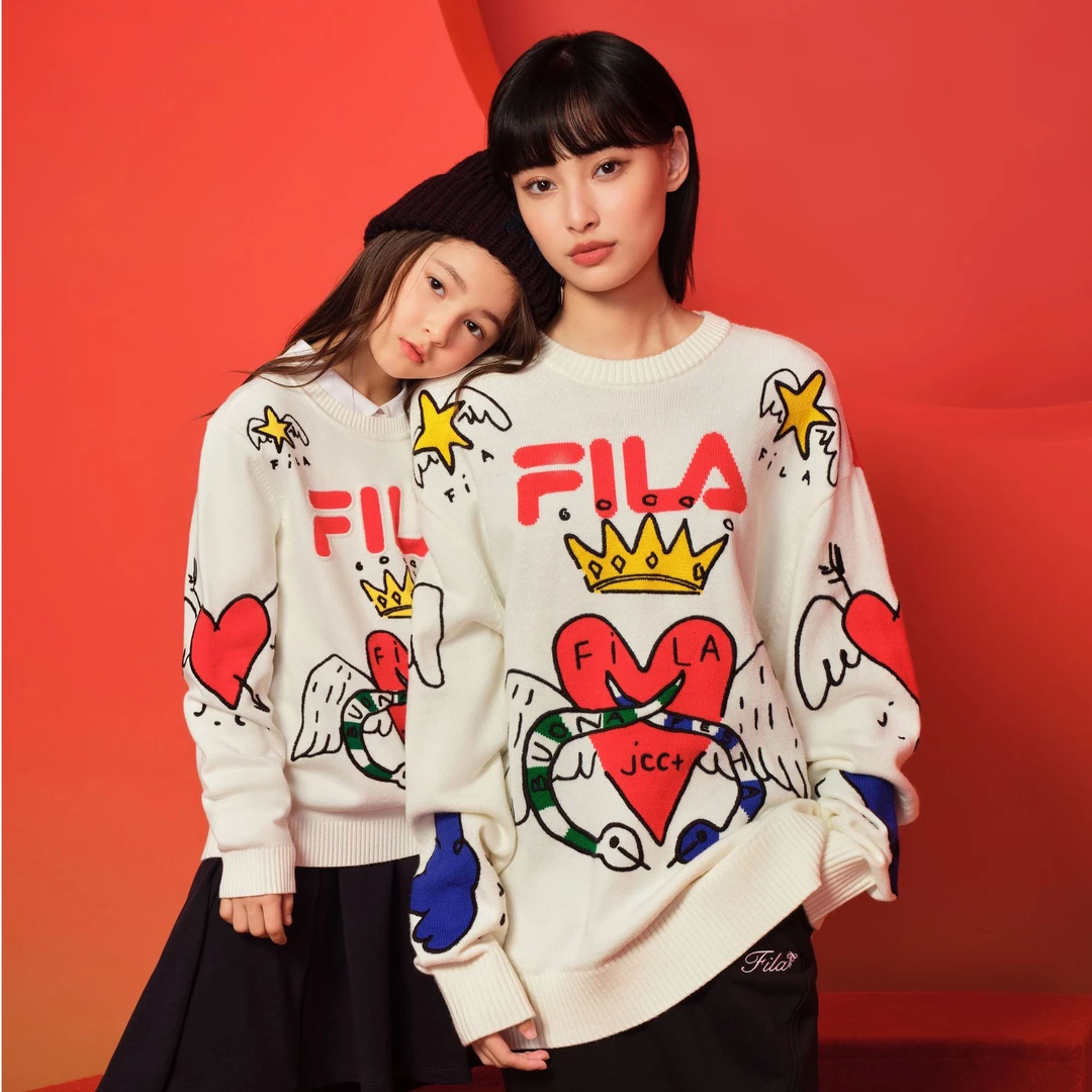 【蛇年限定】童装宽松圆领印花长袖2025新年款中大童亲子K12B514402