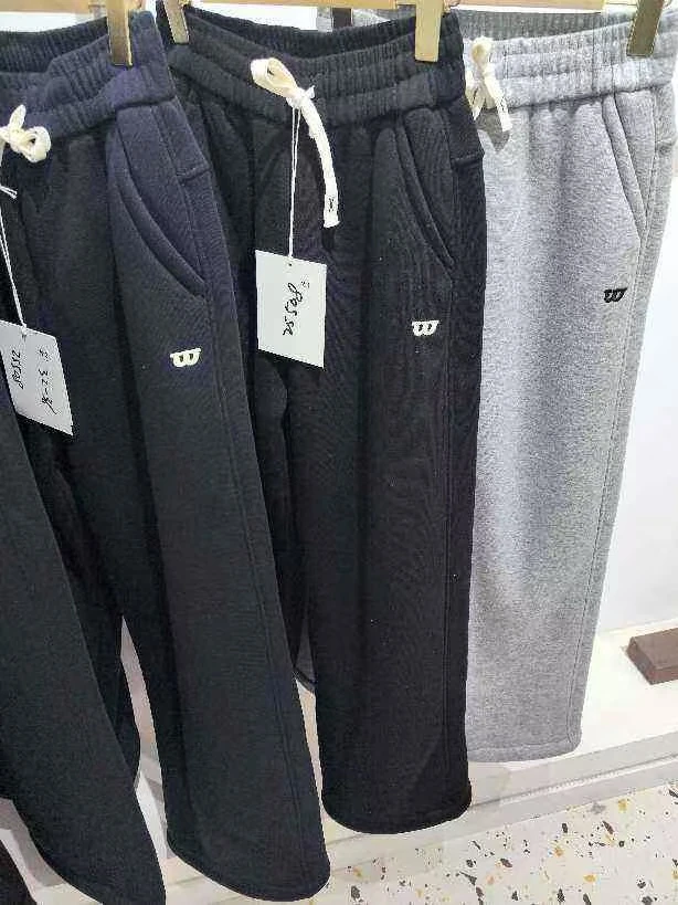 【25508-黑色】青少年秋冬款加厚奥粒绒运动卫裤