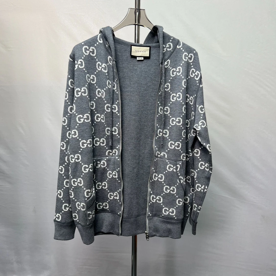 99新 GUCCI/古驰 男士连帽开衫外套 tz6317