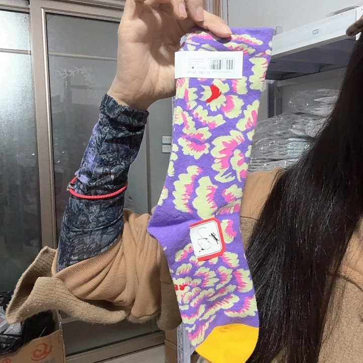 人造彩棉BM中筒袜8
