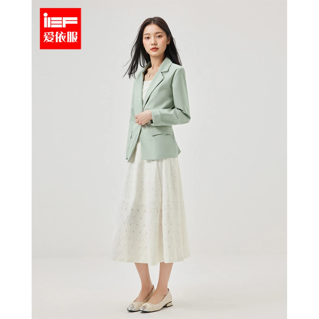 【商场同款新品】IEF/爱依服套装2025春季新款显瘦里外套裙欧若风