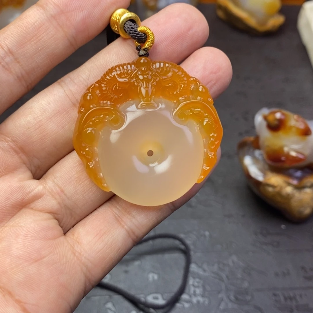 未镶嵌手把玛瑙/玉髓观*员