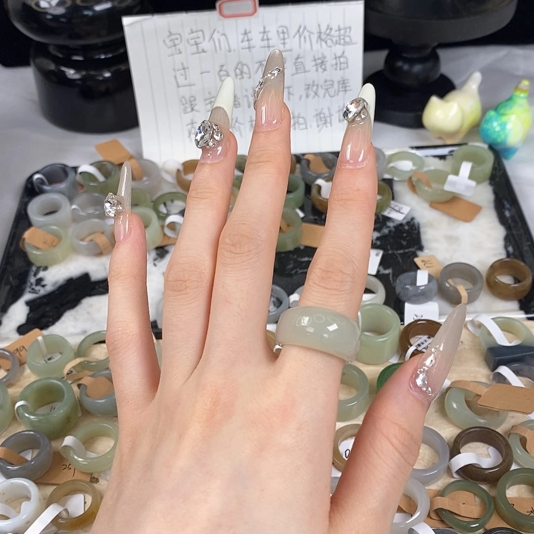 未镶嵌戒指和田玉z104晴水馒头18.6