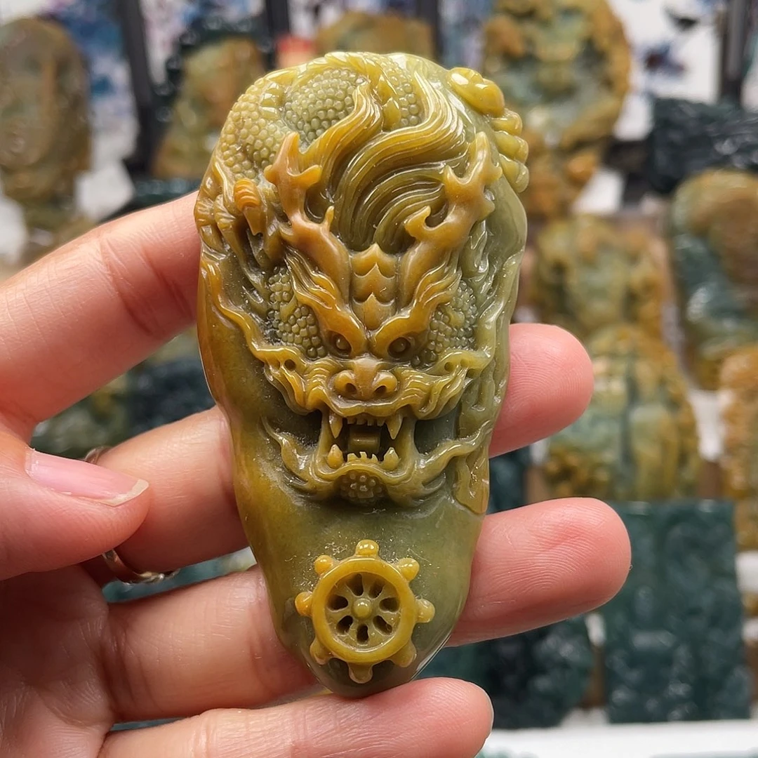 翡翠未镶嵌颈饰天然翡翠a货龙