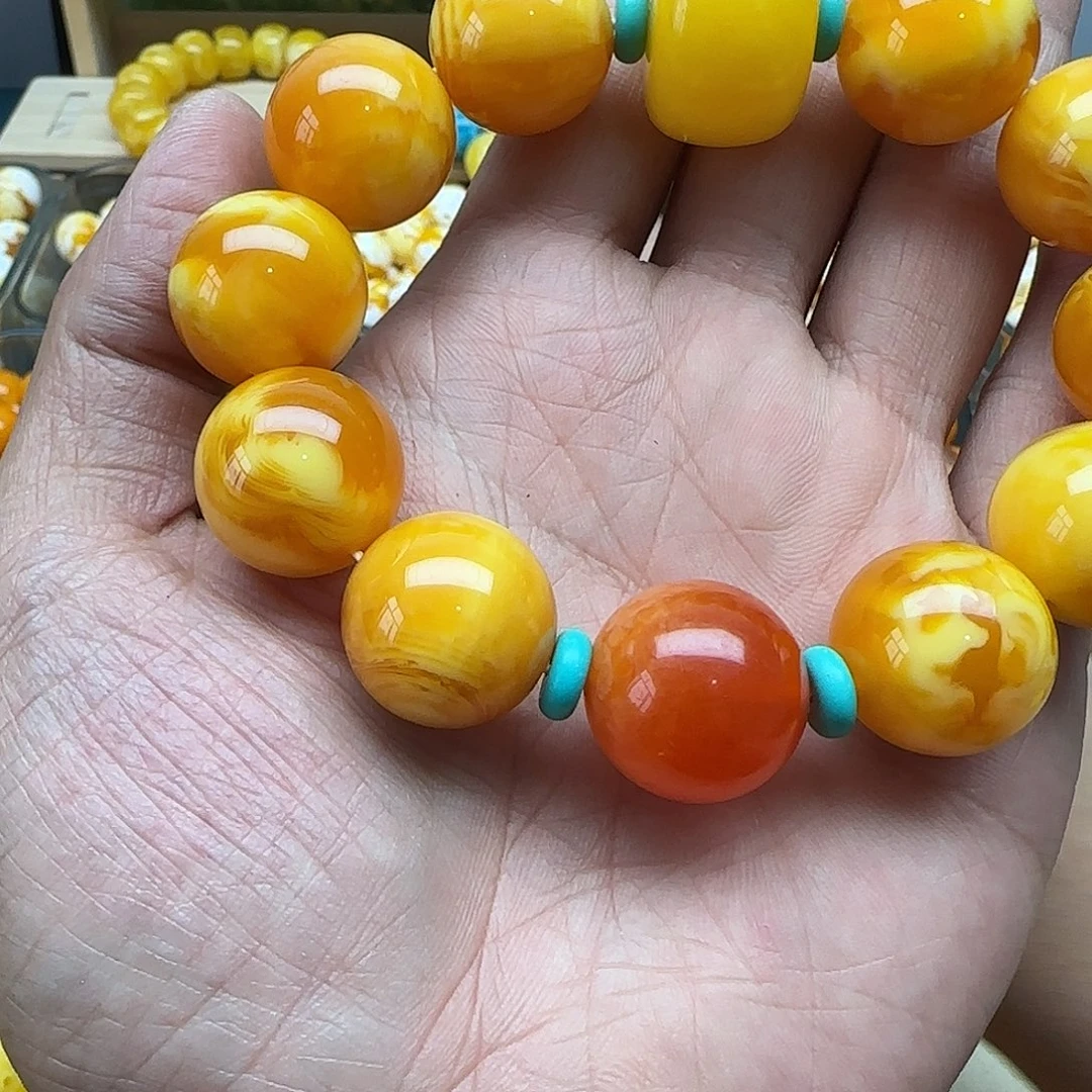 ᨳ***ଓ精品老蜡素串搭配一条