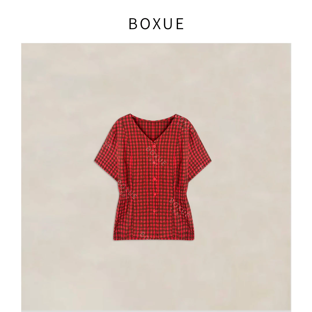 BOXUE‘’格莱‘’2025春季新款高级感轻奢格子 外套#250402W1507