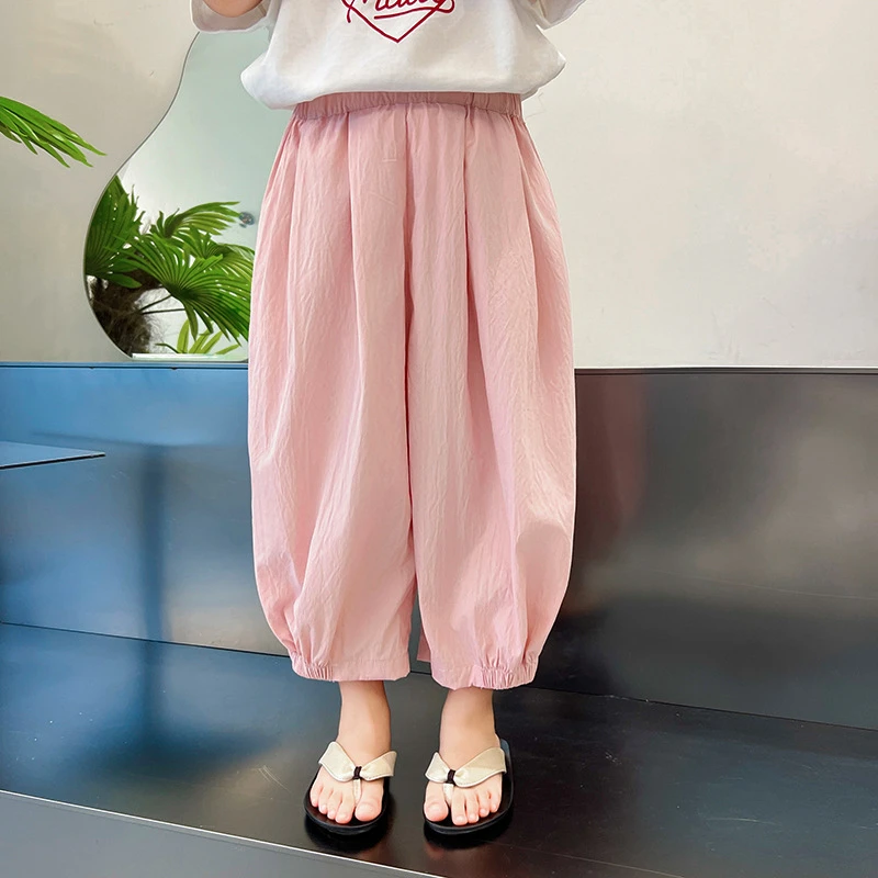 女童防蚊裤夏季2025新款薄款小童女孩宝宝宽松灯笼裤装夏款裤子