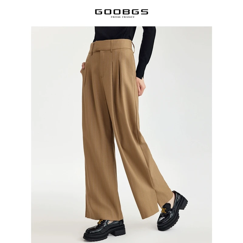 【谷邦L+ 】谷邦GOOBGS 通勤条纹休闲裤 G4391459-6