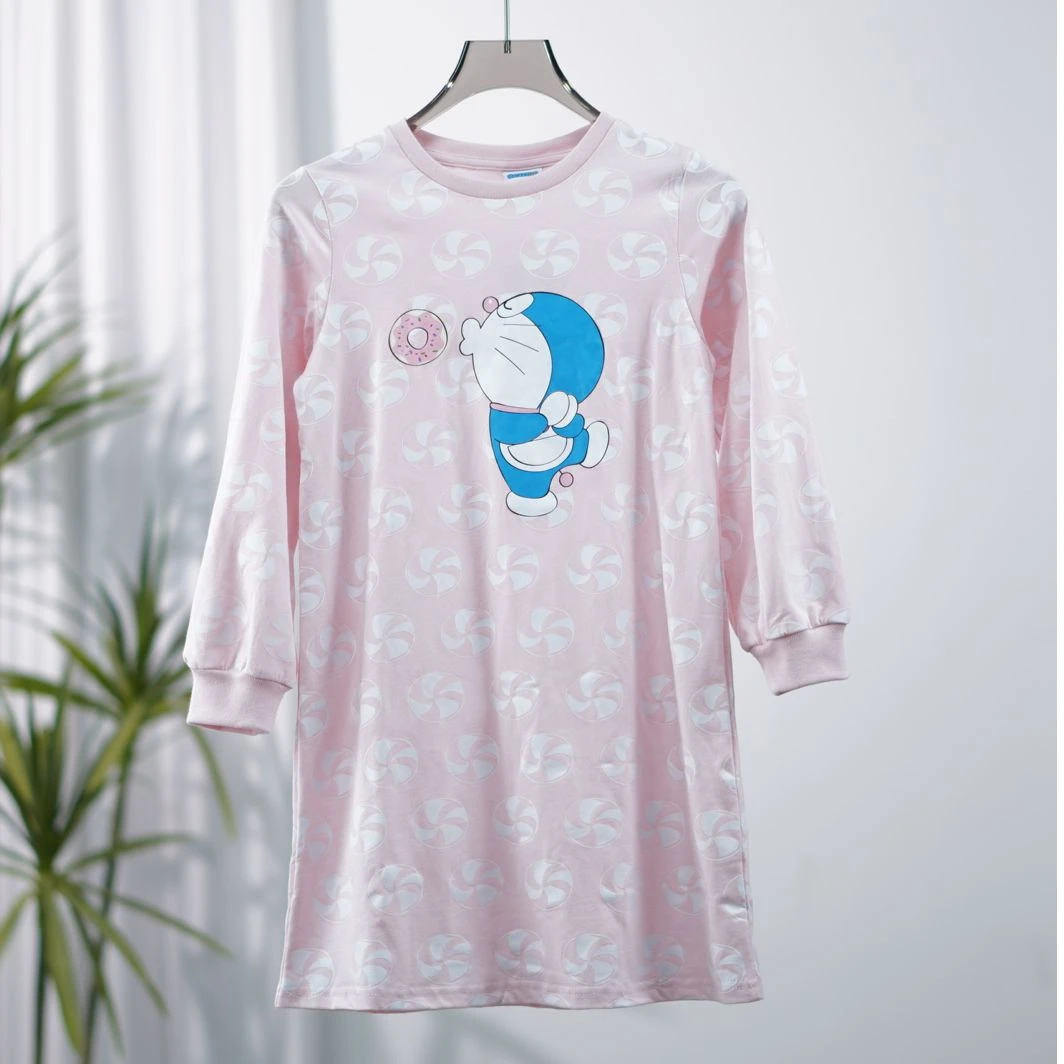 一路童行 哆系列  A215  儿童撤柜七分袖睡裙  D9131L176