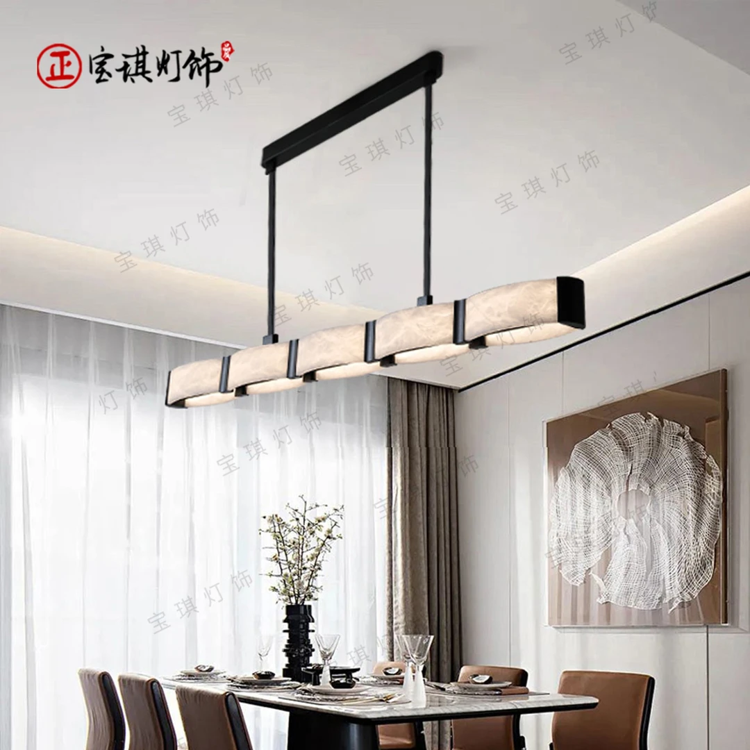 【云起】意式轻奢餐厅云石吊灯现代设计师极简吧台书房茶室灯