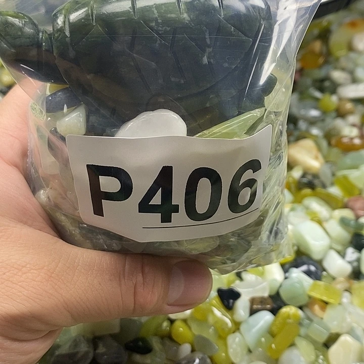 岫玉未镶嵌鱼缸石