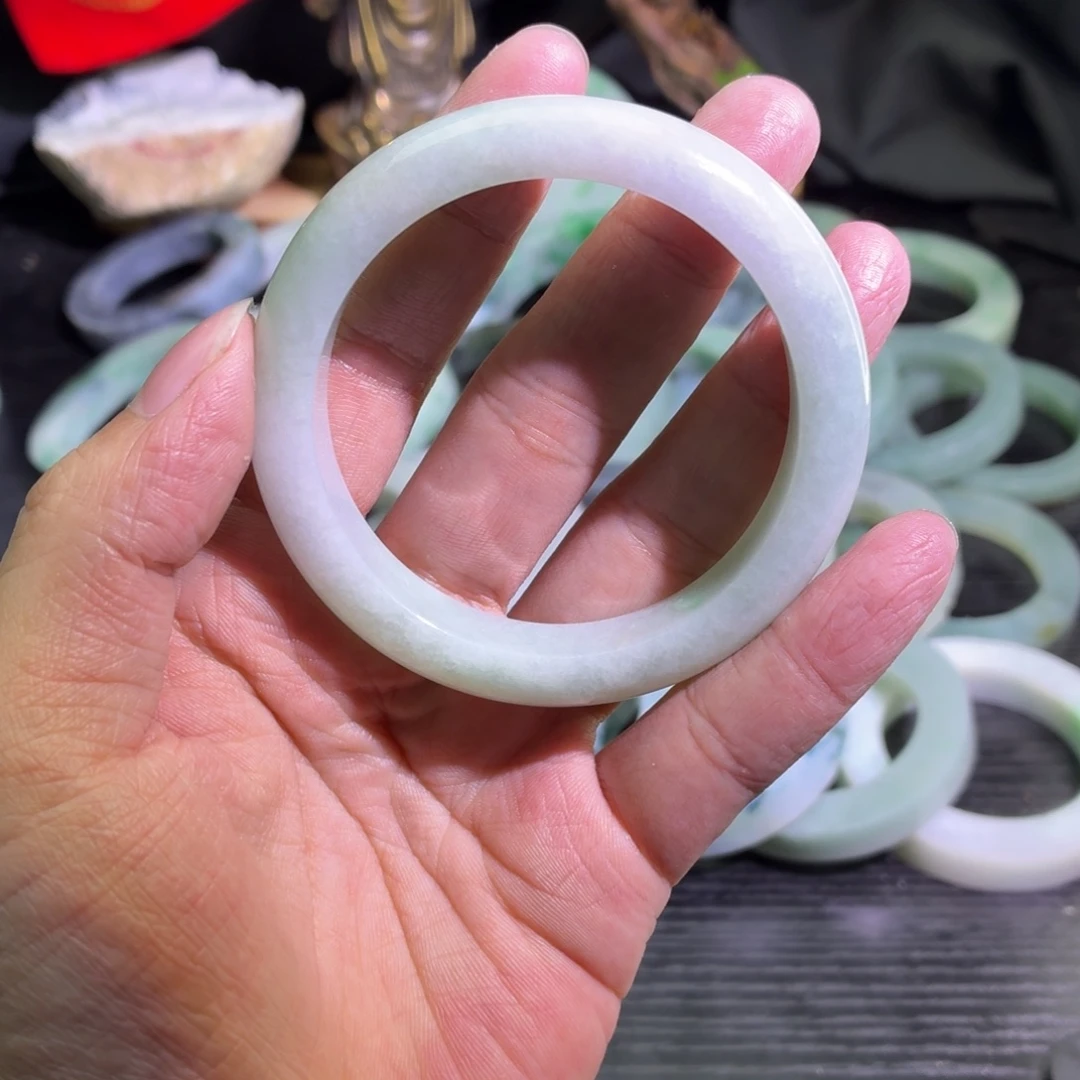 定制翡翠未镶嵌天然翡翠A货毛胚手镯定制