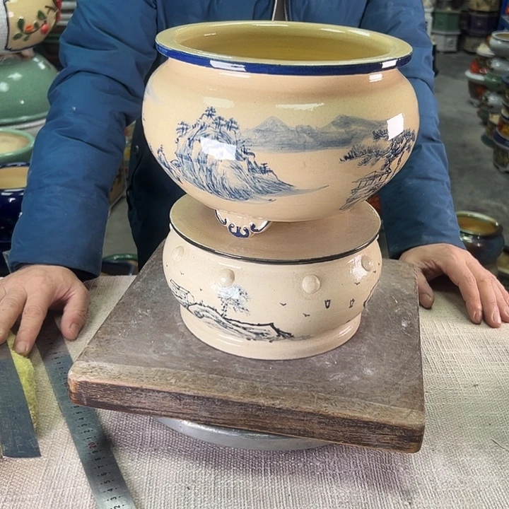 泳坤堂石湾花盆陶瓷