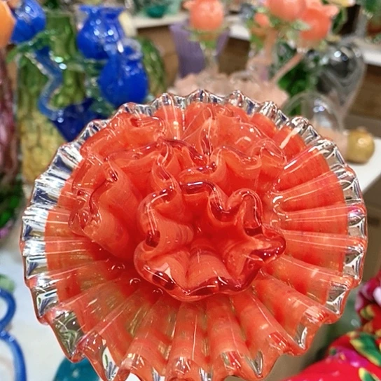 琉璃花瓶高45厘米宽12厘米