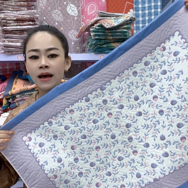 棉蓝色小樱桃纯棉