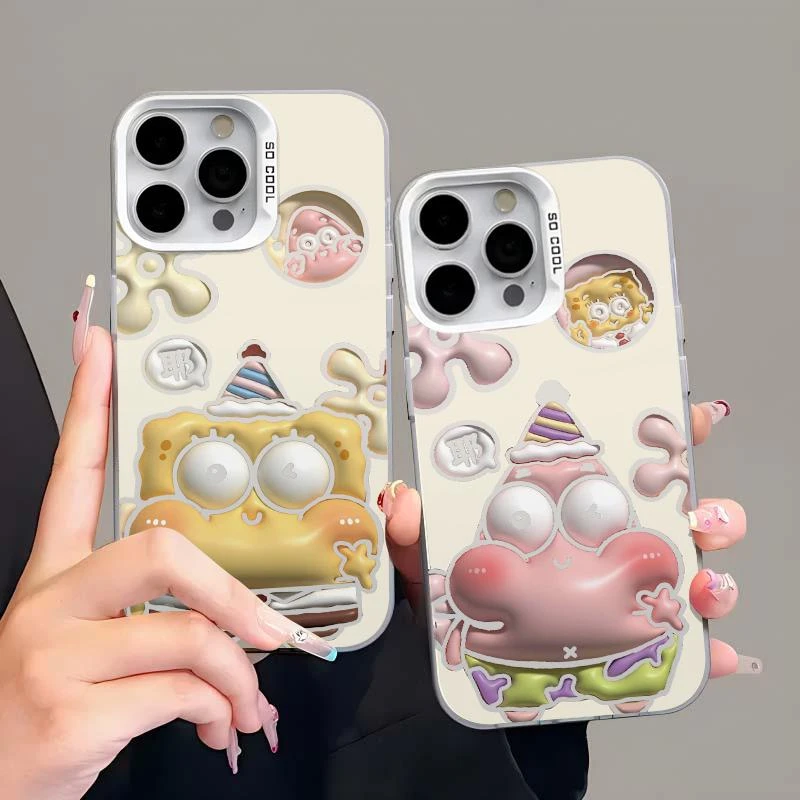 奥菲顿膨胀海绵派大星适用iphone16元气手机壳华为vivo小米oppo套