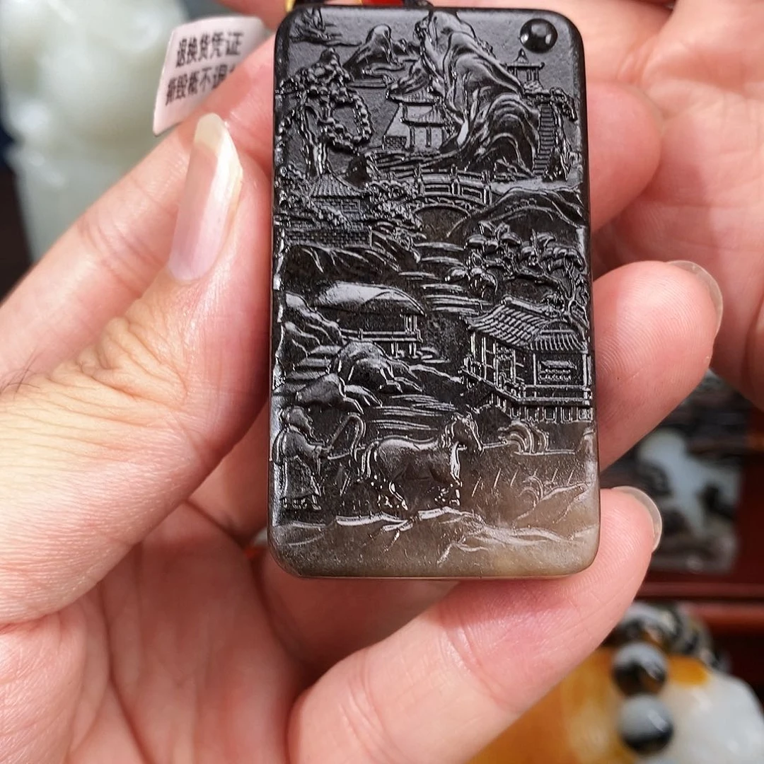 和田玉未镶嵌挂件