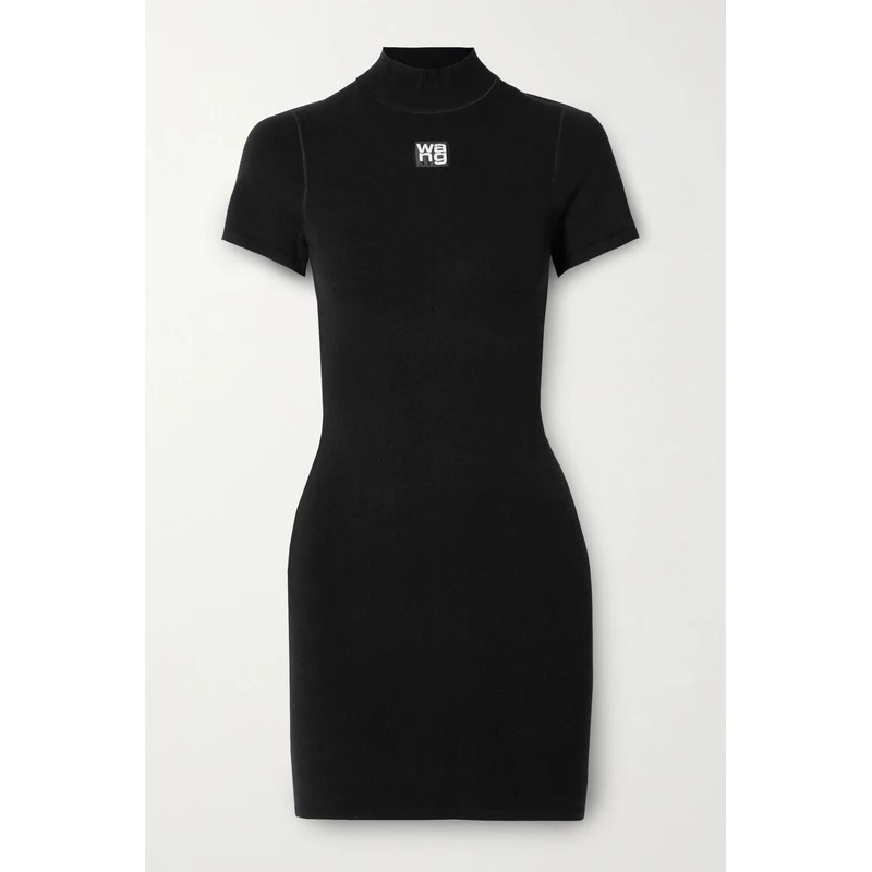 alexanderwang.t贴花弹力针织迷你连衣裙