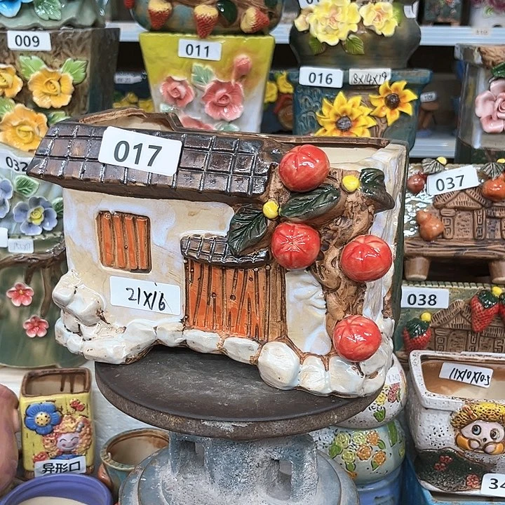 紫砂花盆粗陶材质多肉花盆