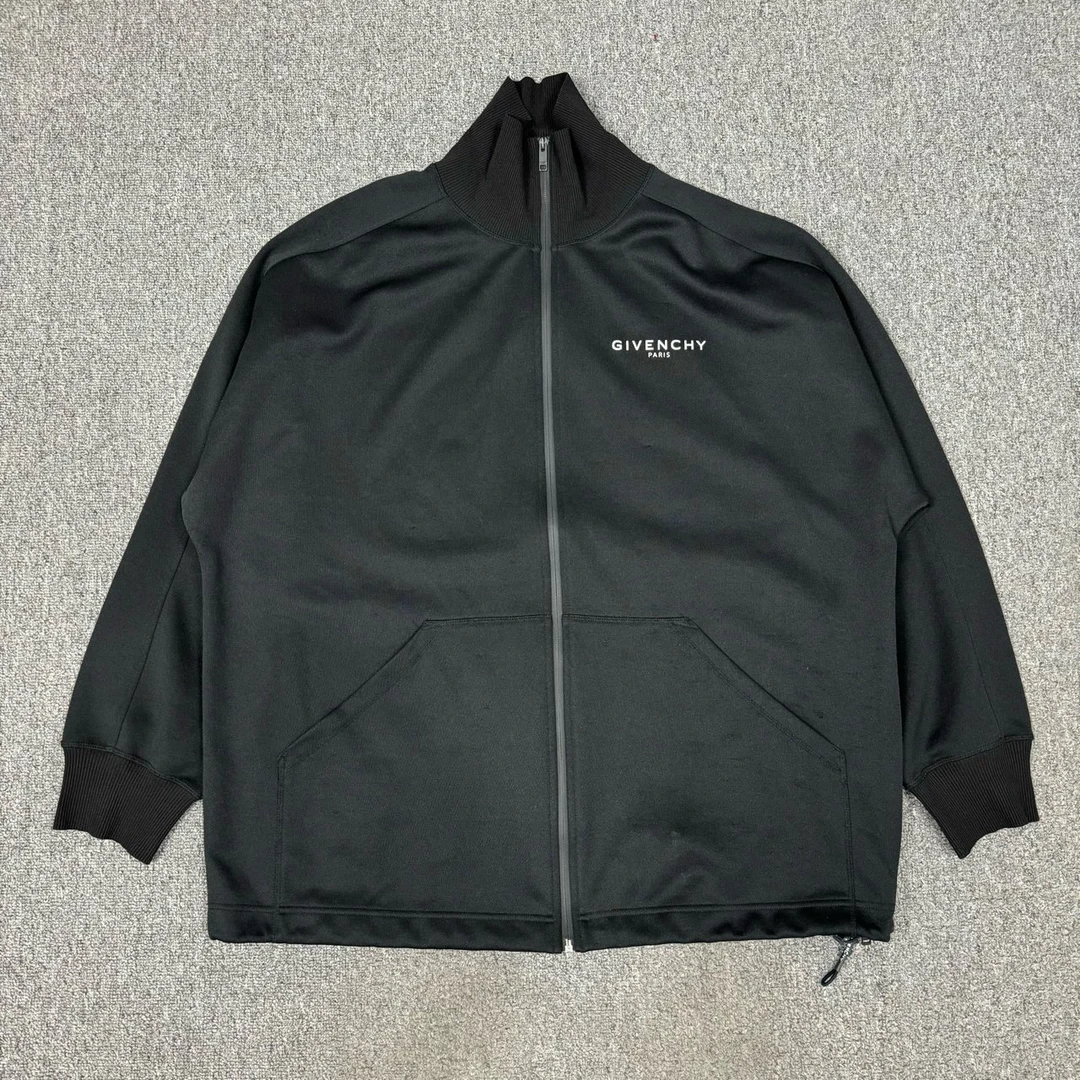 99新 Givenchy/纪梵希 12034112  黑色logo校服外套 M码