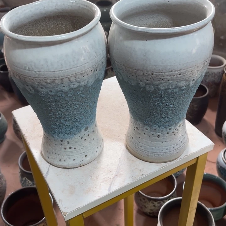 花盆红泥口径14高度25两只正品