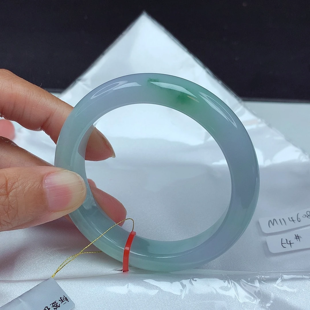 翡翠未镶嵌手镯54圈4608