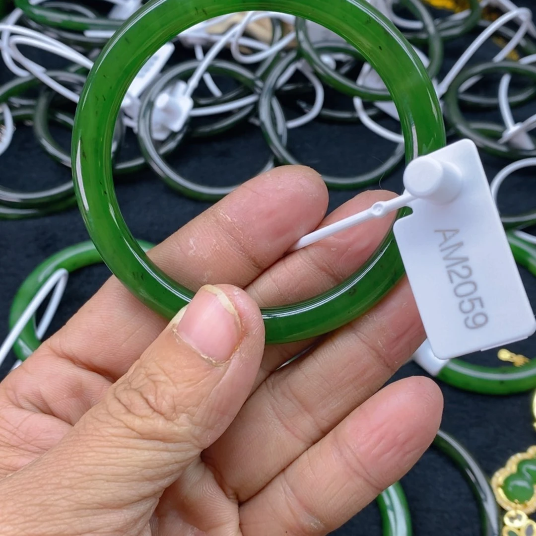 和田玉（碧玉）手镯未镶嵌61