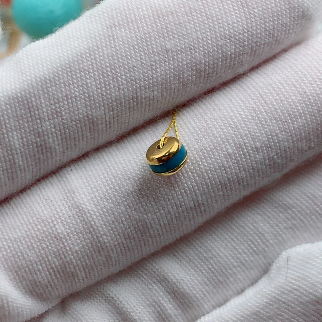 绿松石18K金镶嵌发饰