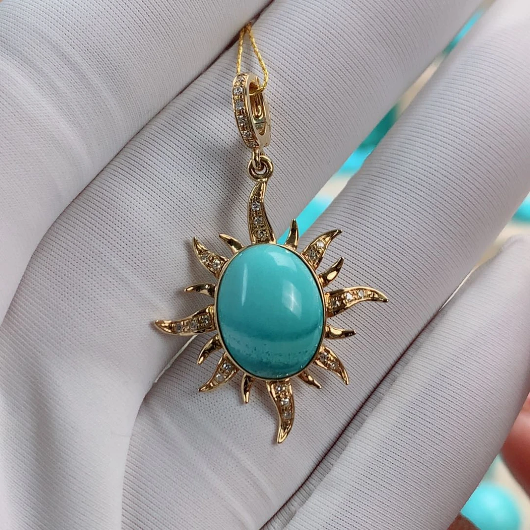 绿松石手链18K金镶嵌