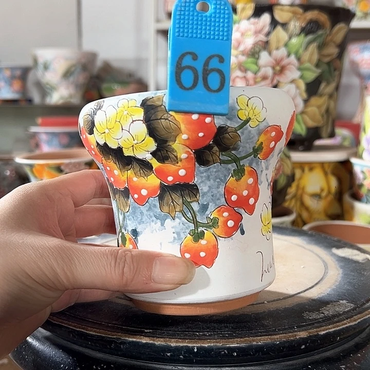 景德镇手绘花盆满38包邮