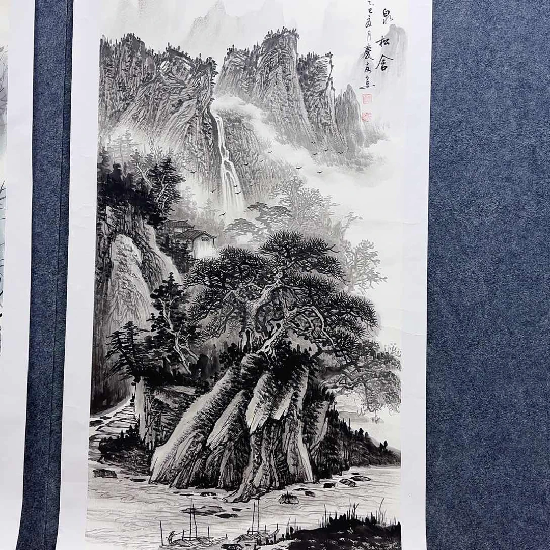 国画作品小姐姐放漏中