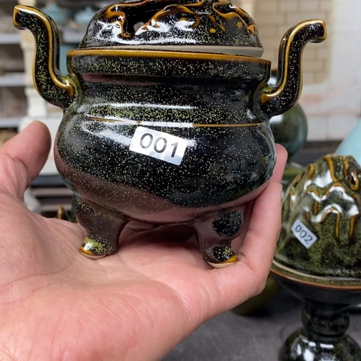 摆件s*?抱朴汝瓷仿古微瑕