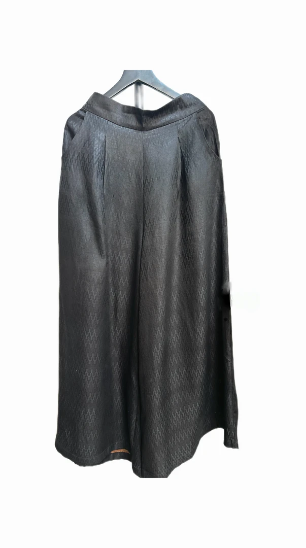 新中式桑蚕丝香云纱松紧腰女士气质阔腿裤661