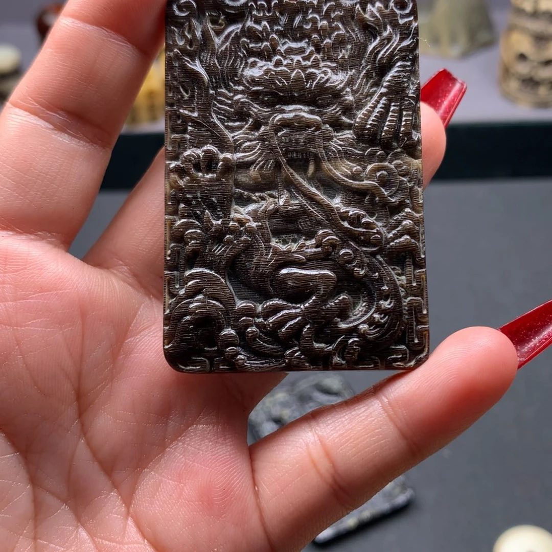 驼骨把件好看驴踢龙牌