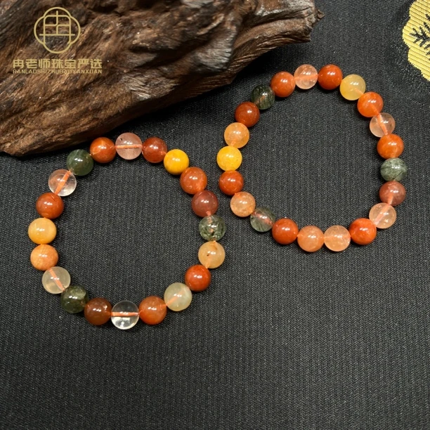 BG84天然水晶手串9mm+多样性发其一