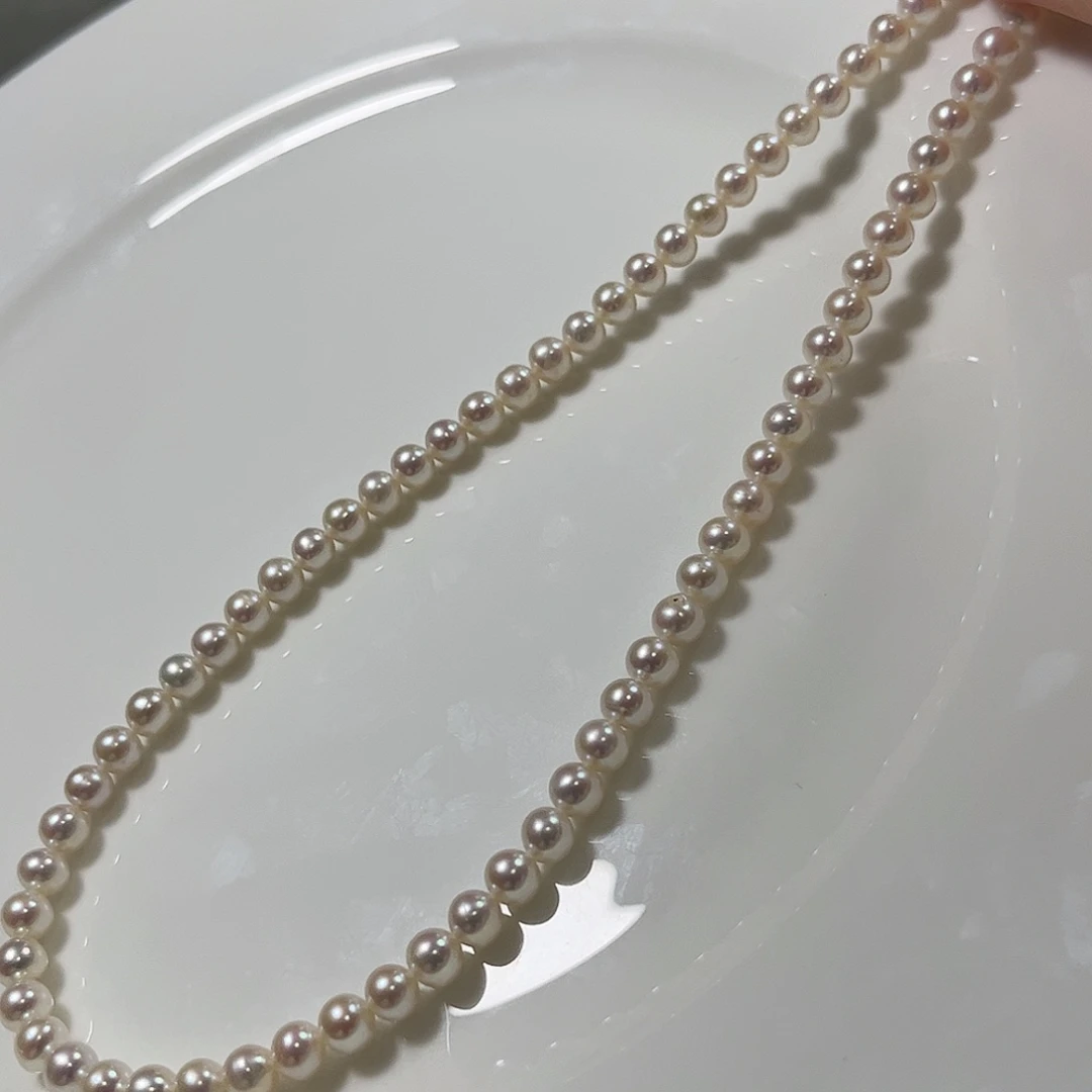 淡水珍珠项链未镶嵌5.8左右炫彩极光精致百搭