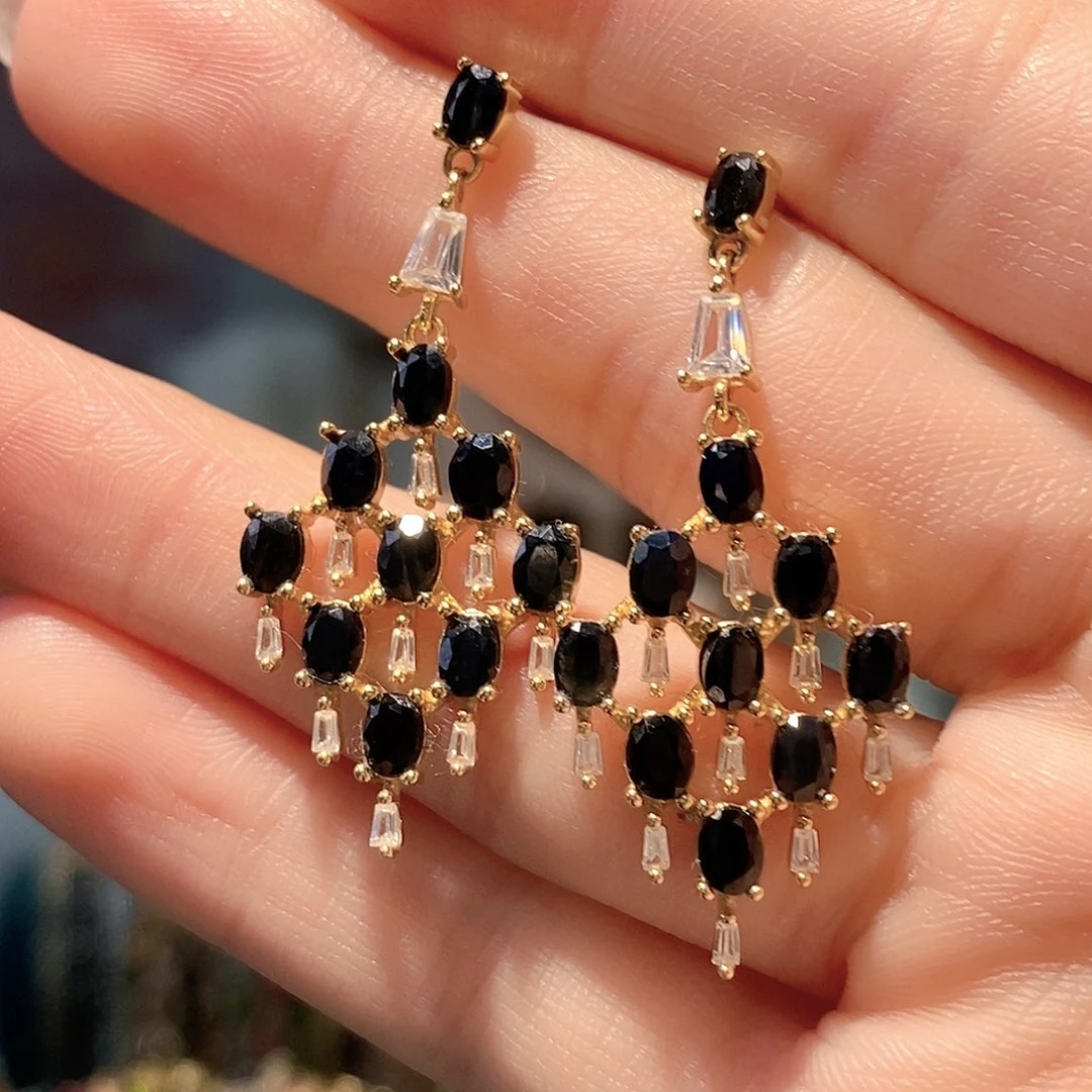 耳饰蓝宝石银S925镶嵌a****i福利款