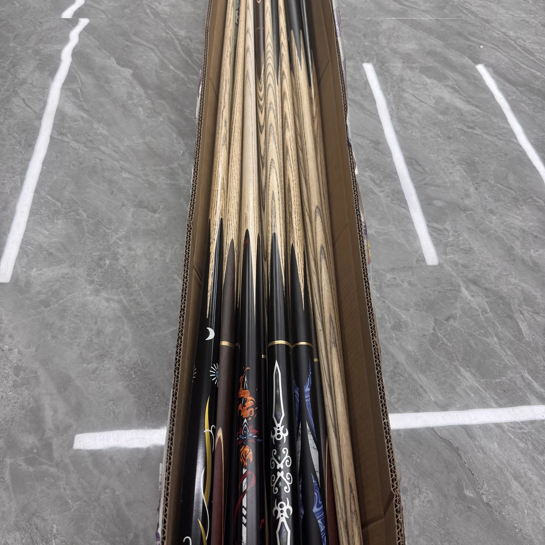 【清】160-170精选白蜡木一体小头台球杆中式黑八斯诺克九球