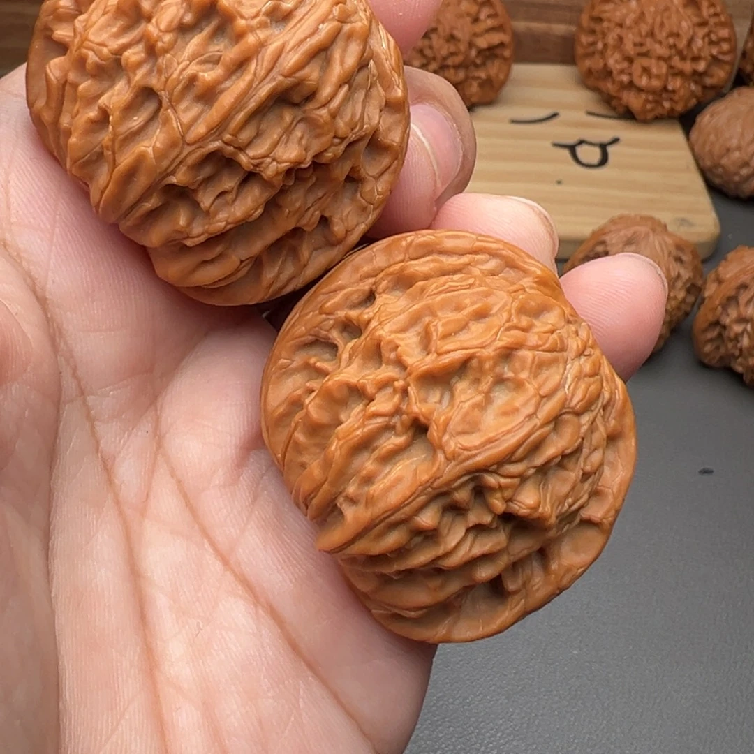 文玩核桃把件磨盘精品歪磨40