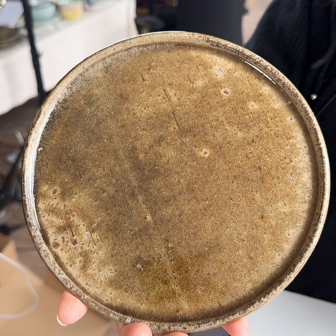 瓷片青唐津18.5厘米圆盘