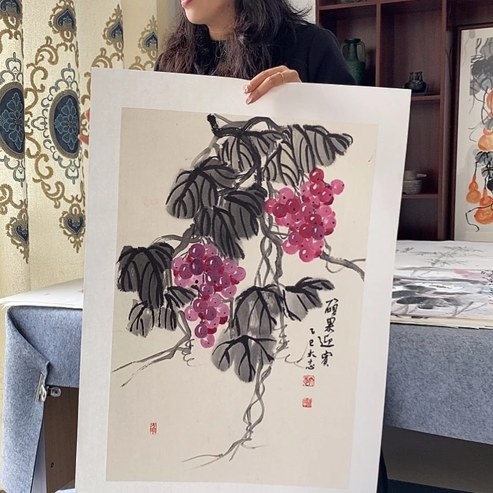 国画纯手绘国画写意作品43*63