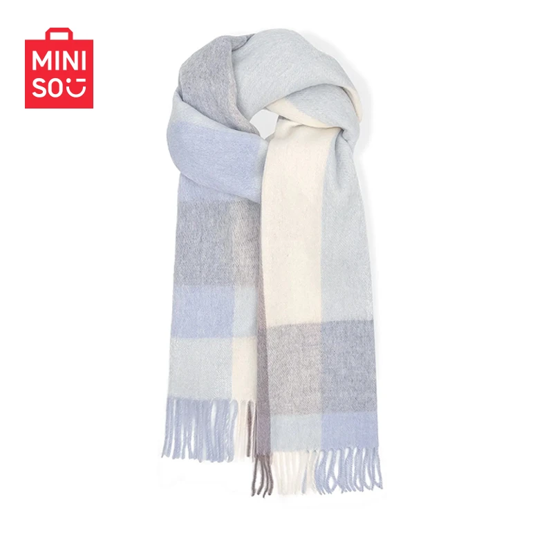 【100%纯羊毛限量】MINISO名创优品新年礼物双面格子男女款情侣款