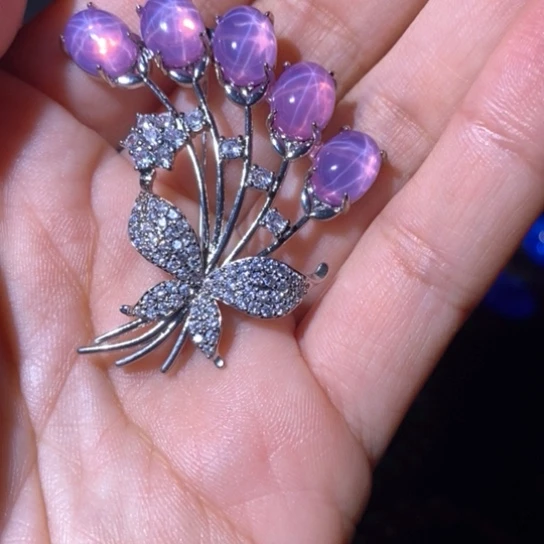 红宝石戒指银S925镶嵌