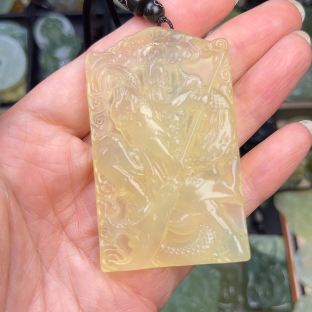 蛇纹石玉未镶嵌吊坠(赠链)