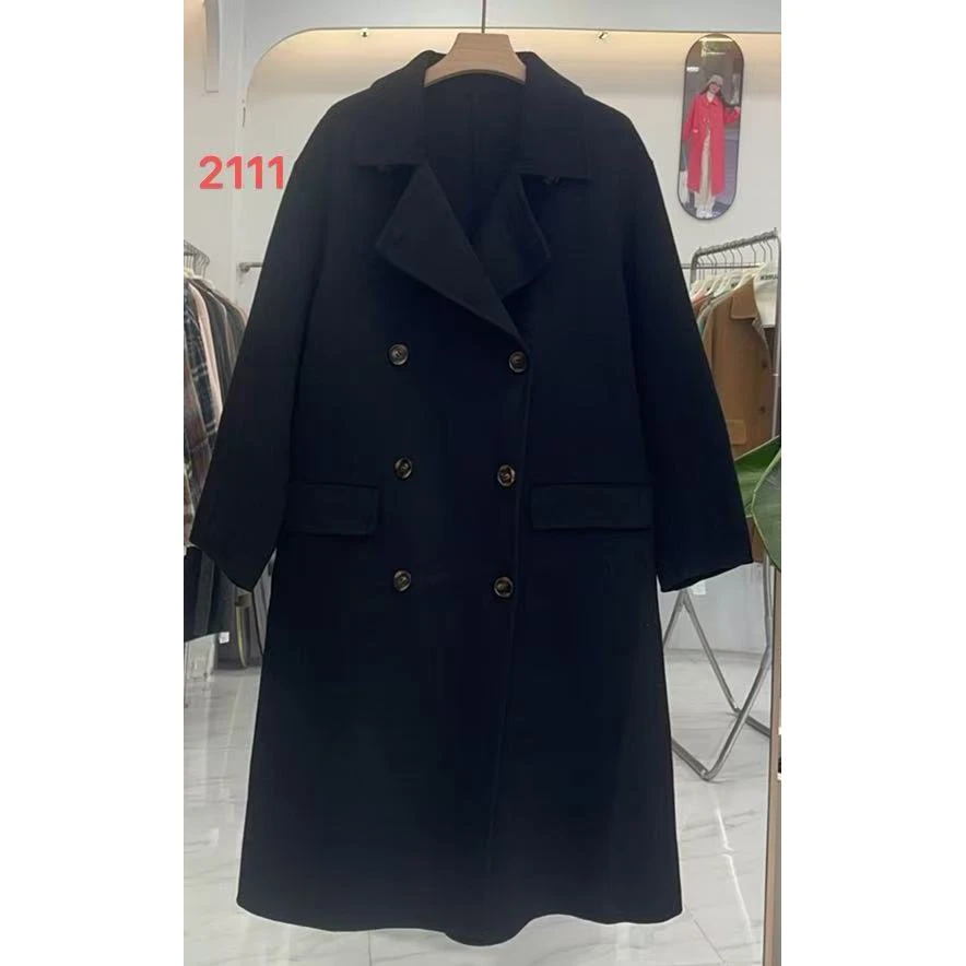 女秋冬款双面羊绒外套高级韩版呢大衣高级简约59279A