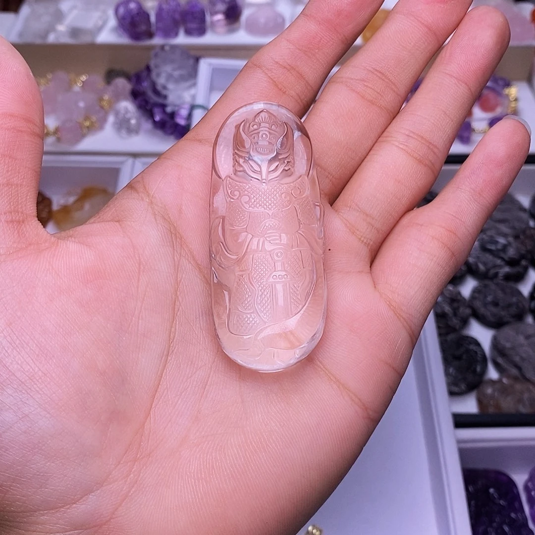 水晶颈饰未镶嵌?*?白水晶将军狐 送链子