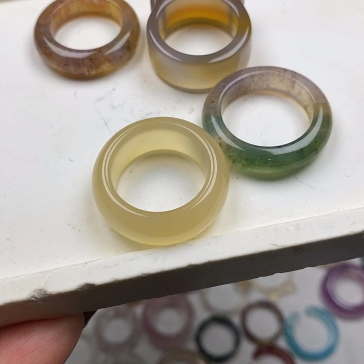 玛瑙/玉髓未镶嵌戒指不退不换