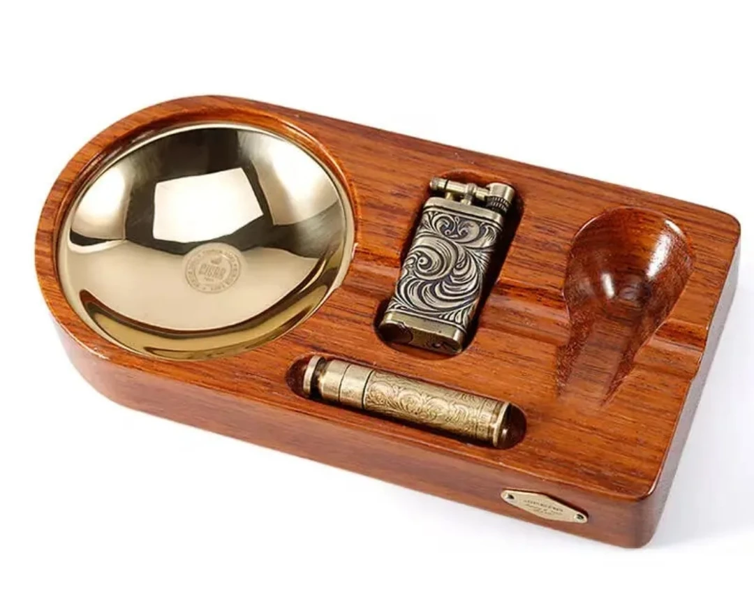 JIFENG季风实木烟斗套装摆件